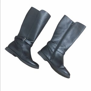 Black Faux Leather Fall Boots Little Girl Size 13